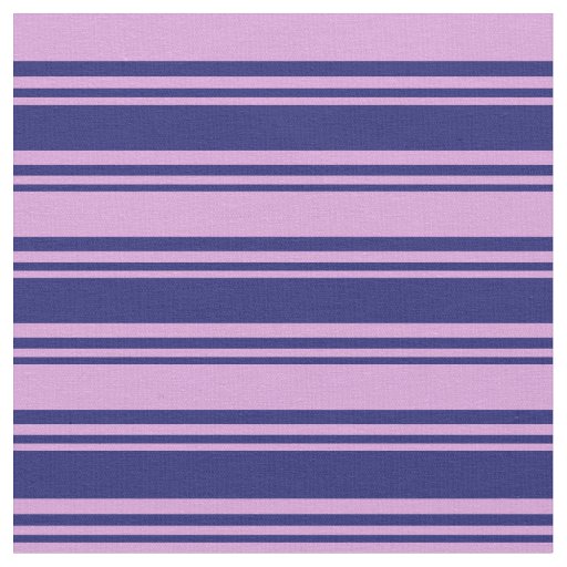 Midnight Blue & Plum Lines Pattern Fabric