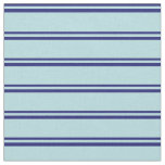 [ Thumbnail: Midnight Blue & Powder Blue Stripes Fabric ]