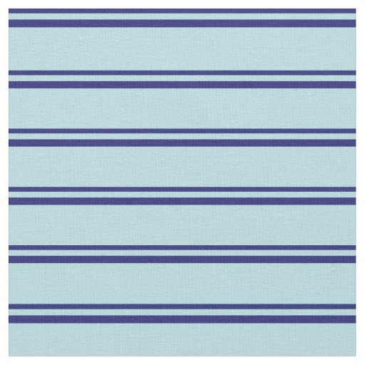 Midnight Blue & Powder Blue Stripes Fabric