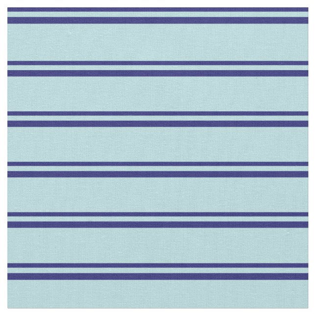 Midnight Blue & Powder Blue Stripes Fabric (Close Up)