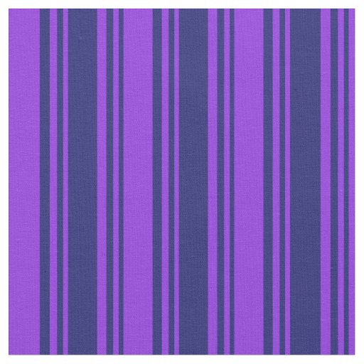 Midnight Blue & Purple Colored Striped Pattern Fabric