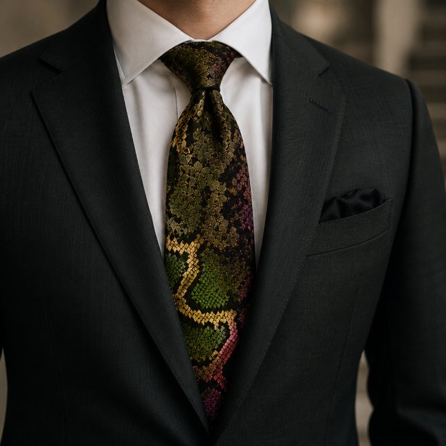 Midnight Blue Python Snakeskin Neck Tie (Creator Uploaded)