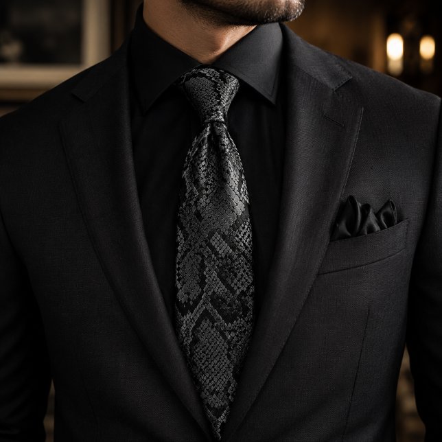 Midnight Blue Python Snakeskin Neck Tie (Creator Uploaded)