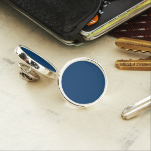Midnight Blue Round Lapel Pin – Customizable