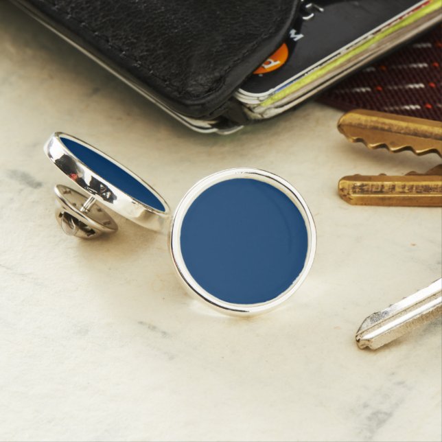 Midnight Blue Round Lapel Pin – Customizable (In Situ)