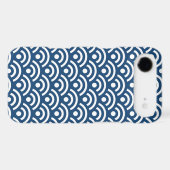 Midnight Blue Seigaiha Pattern Iphone 4/4S Case (Back (Horizontal))