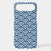 Midnight Blue Seigaiha Pattern Iphone 4/4S Case (Back)