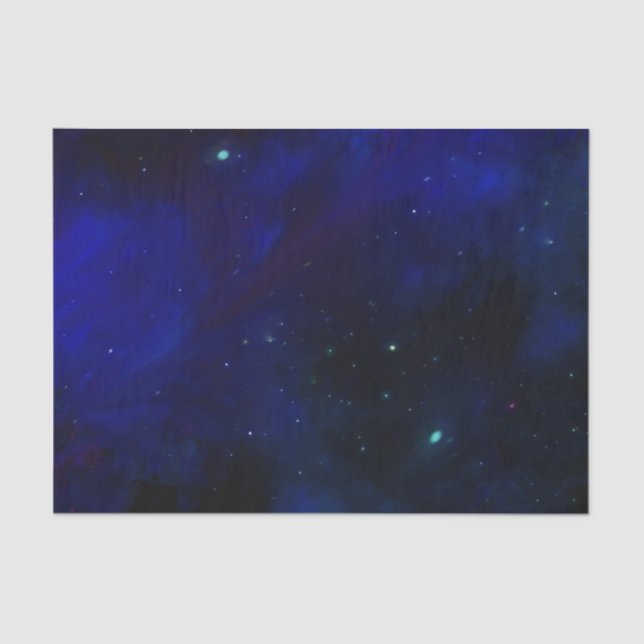 Midnight Blue Sky with Stars Tissue Paper (Front)