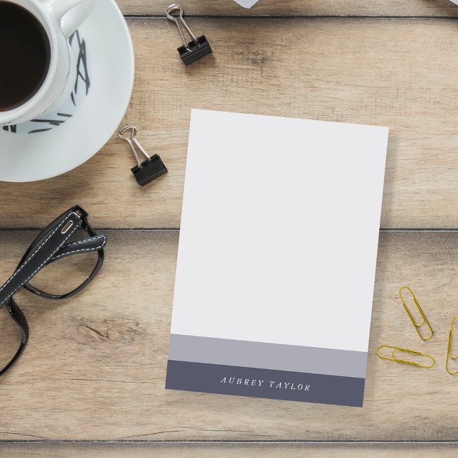 Midnight Blue & Smokey Gray Gradient Colorblock Post-it Notes (Creator Uploaded)