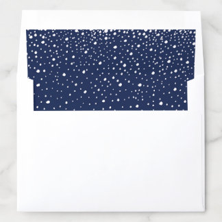 Midnight Blue Snow Holiday Envelope Liners