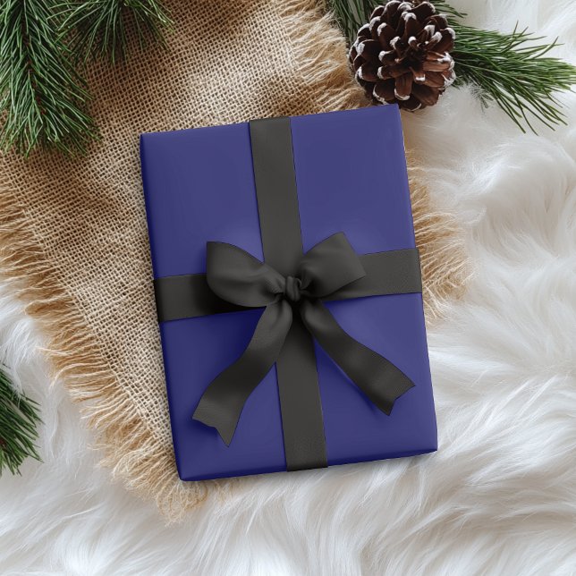 Midnight Blue Solid Color | Classic | Elegant Wrapping Paper (Creator Uploaded)