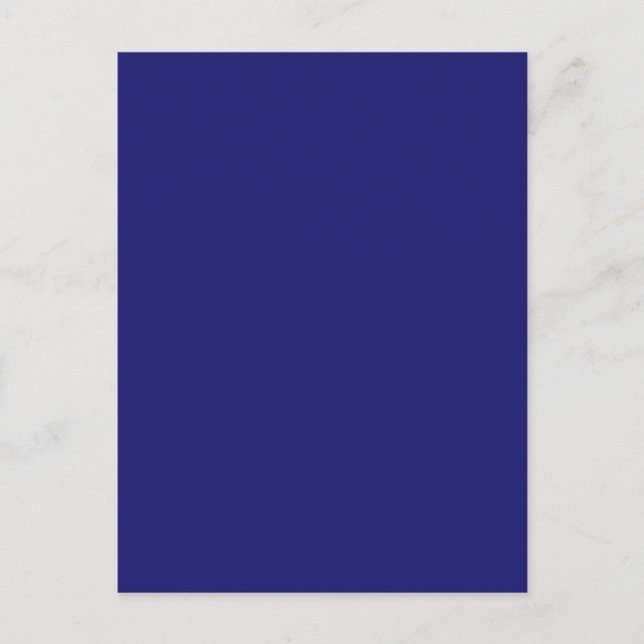 Midnight Blue Solid Color Postcard (Front)