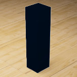 Midnight Blue Solid Wine Box
