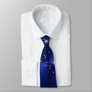 Midnight Blue Starlight Cascade Neck Tie