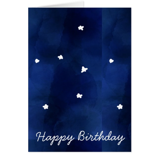 Midnight Blue starry sky Cards (Front)