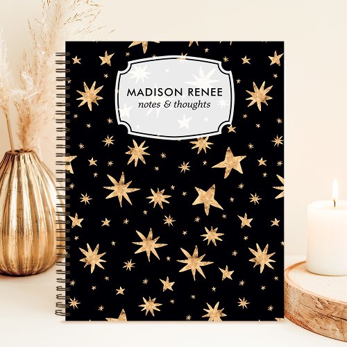 Midnight Blue Starry Sky Notebook