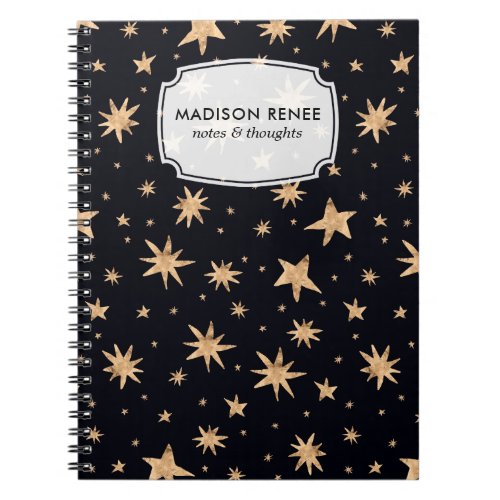 Midnight Blue Starry Sky Notebook