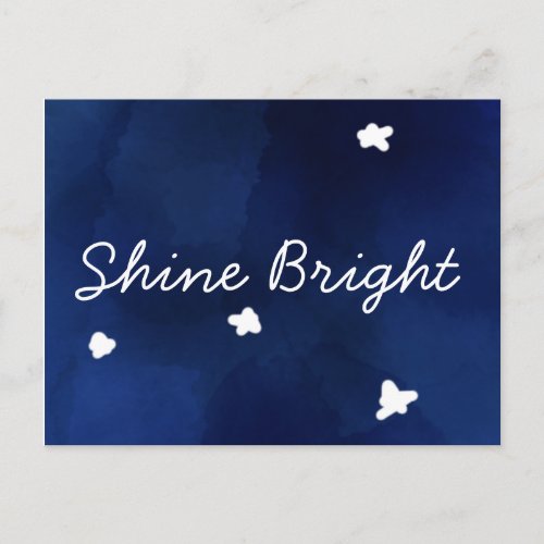 Midnight Blue starry sky Postcard