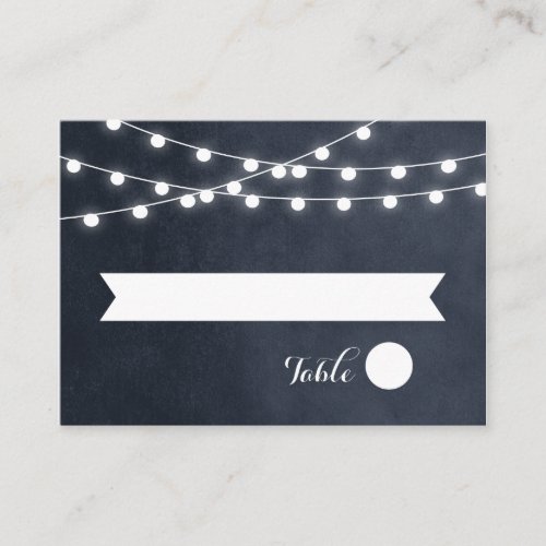 Summer String Lights Wedding Escort Cards Business Card Templates