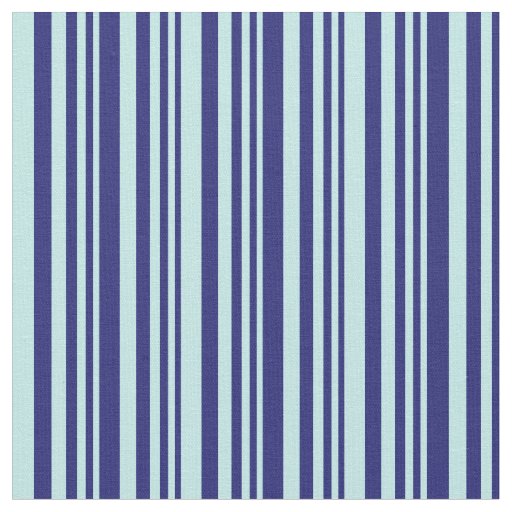 Midnight Blue & Turquoise Lines Fabric