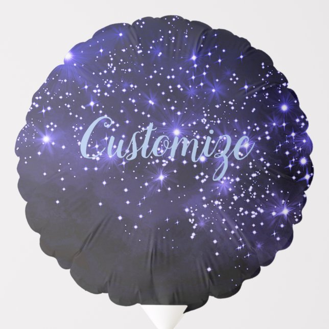 Midnight Blue Twilight Round Balloon (Front)