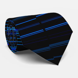 Midnight Blue Unique Modern Stripe - Cool FuN Neck Tie
