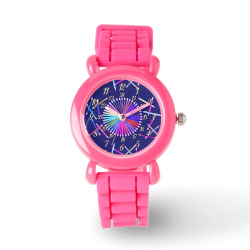 Midnight Blue w Pink Watch