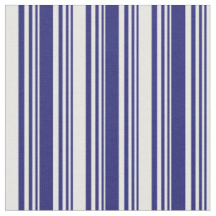 Midnight Blue & White Colored Pattern Fabric