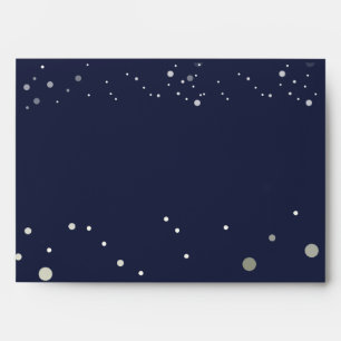 Midnight Blue White Pattern Envelope