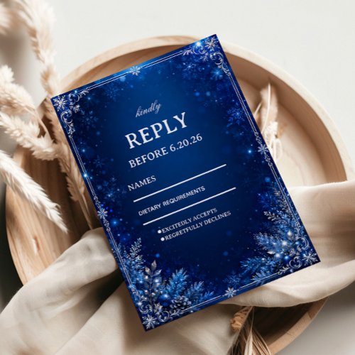 Midnight Blue Winter Response Elegance