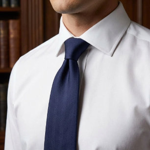 Midnight Blue Woven Stripe Neck Tie