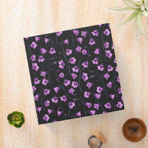 Midnight Bluebells, Harebells, Bellflowers 2 3 Ring Binder
