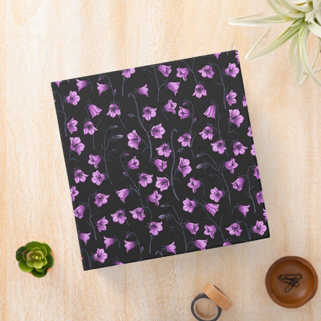 Midnight Bluebells, Harebells, Bellflowers 2 3 Ring Binder (In Situ)