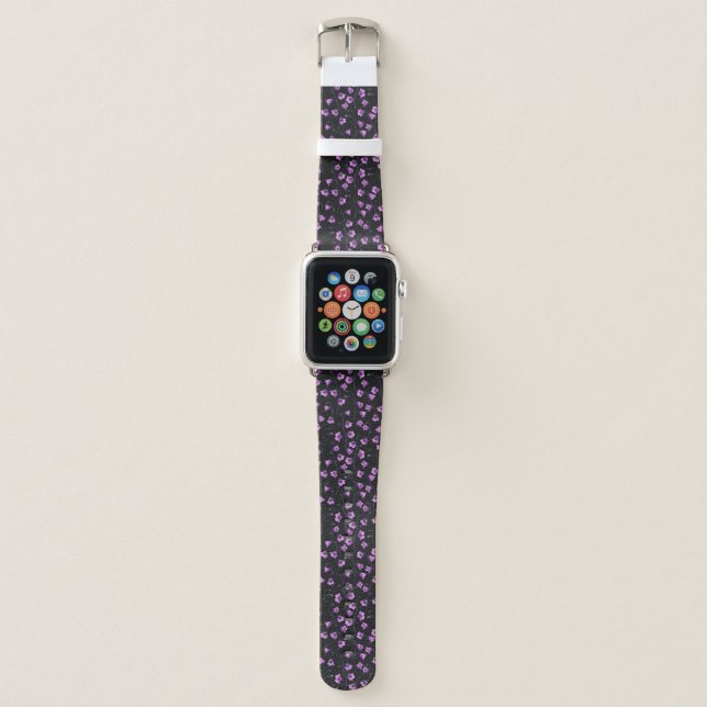 Midnight Bluebells, Harebells, Bellflowers 2 Apple Watch Band (Front)