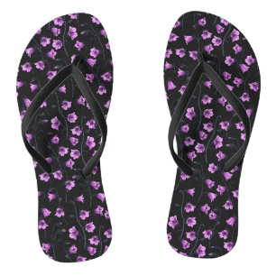 Midnight Bluebells, Harebells, Bellflowers 2 Flip Flops