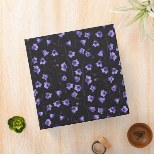 Midnight Bluebells, Harebells, Bellflowers 3 Ring Binder