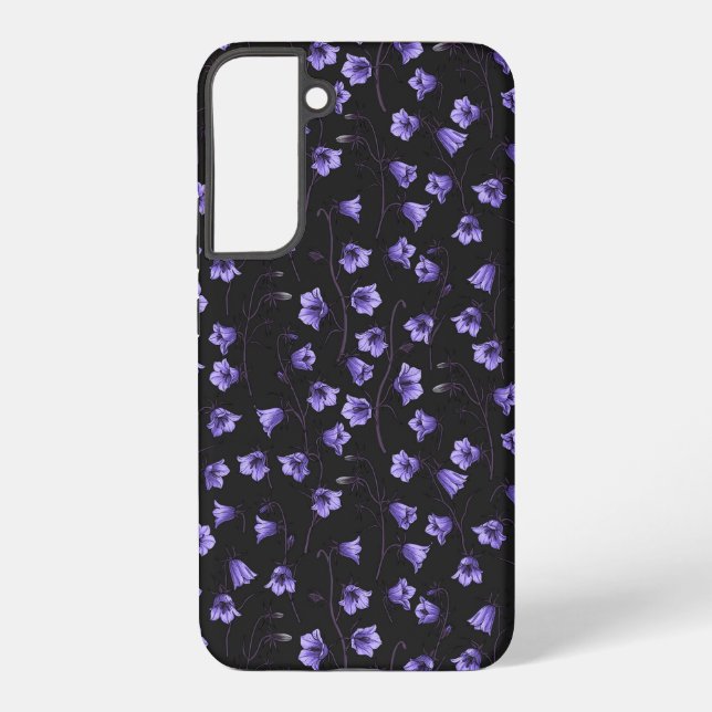 Midnight Bluebells, Harebells, Bellflowers Samsung Galaxy Case (Back)
