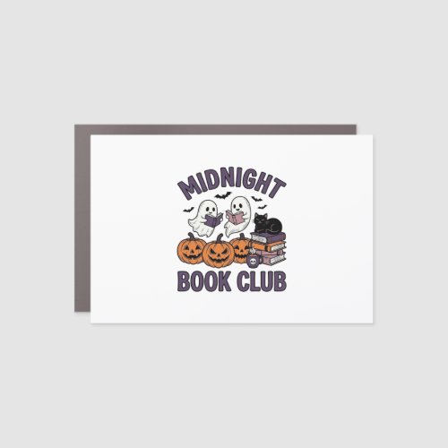 Midnight Book Club Halloween Reading Design_1 Car Magnet