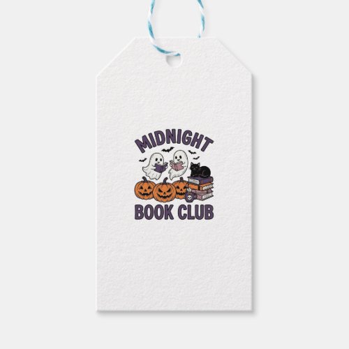 Midnight Book Club Halloween Reading Design_1 Gift Tags