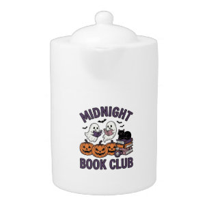 Midnight Book Club Halloween Reading Design_1 Teapot