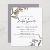 Midnight Botanica Bridal Shower Invitation