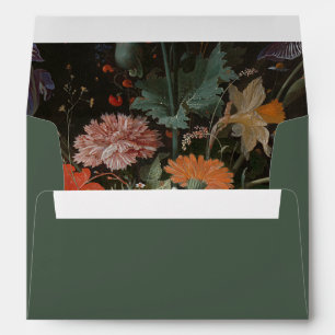 Midnight Botanical Oil Painting Envelope