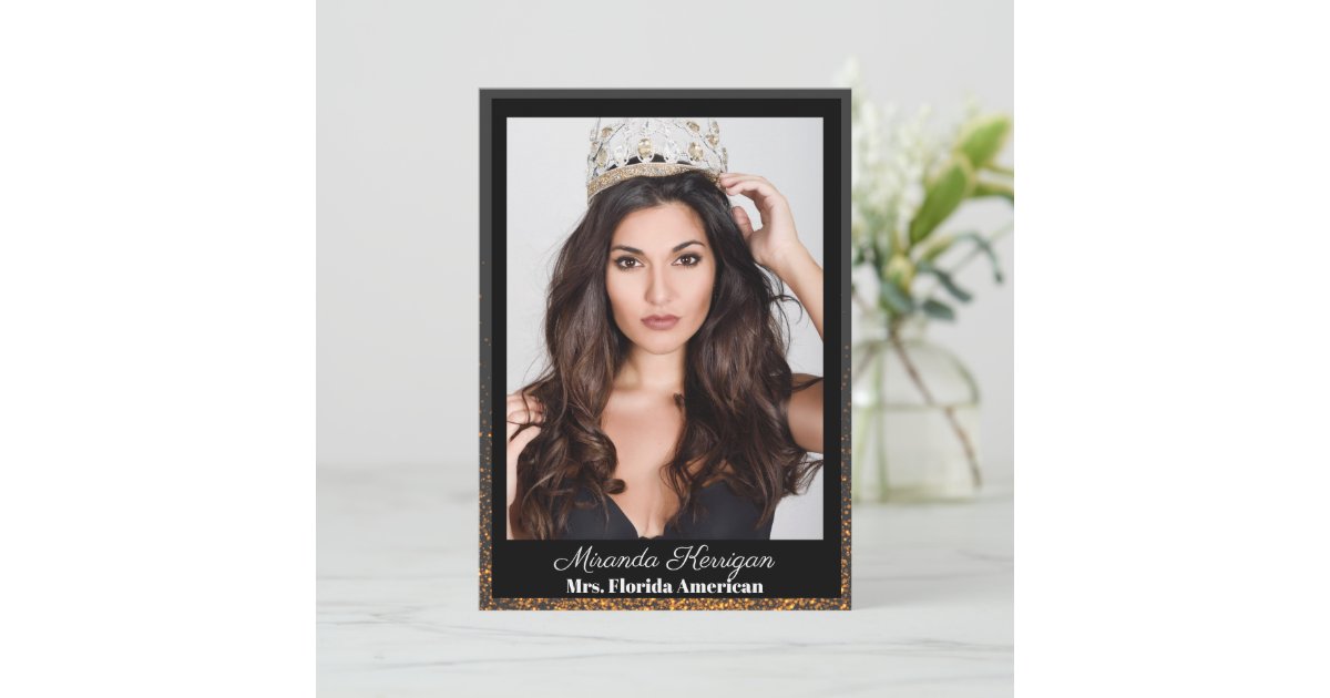 Midnight Bronze Pageant Autograph Cards | Zazzle