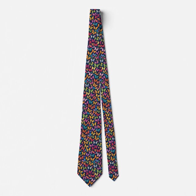 Midnight Butterfly Dance Neck Tie (Front)