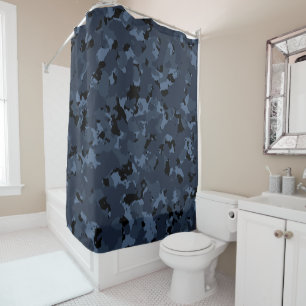 Midnight Camouflage Shower Curtain
