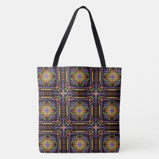 Midnight Carnival Folk Tote Bag