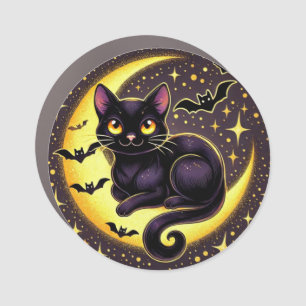 Midnight Cat Car Magnet