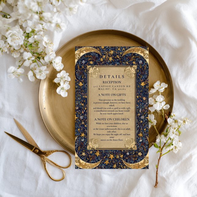 Midnight Celestial Baroque Wedding Enclosure Card (Creator Uploaded)