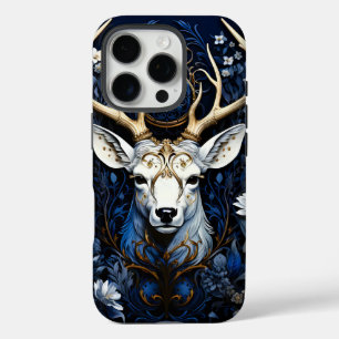 Midnight Celestial Floral Gothic Deer  iPhone 16 Pro Case