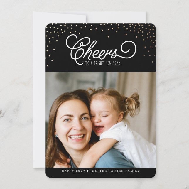 Midnight Cheers Photo Card (Front)